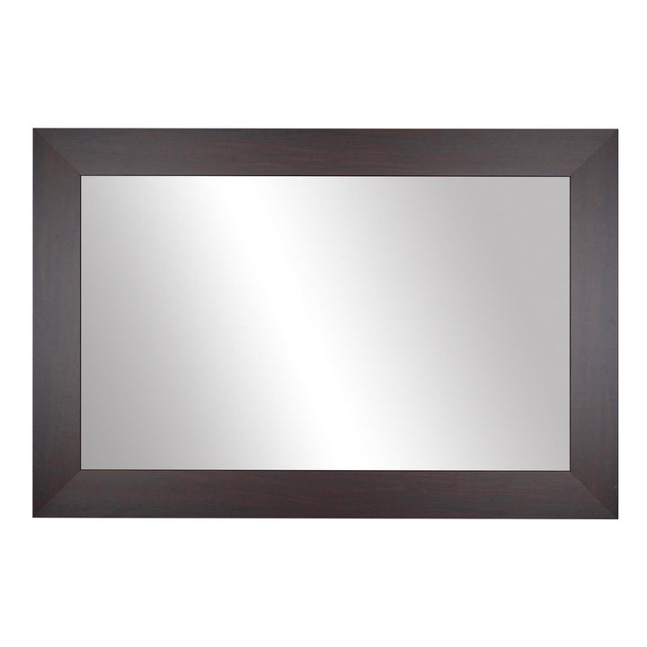 Shmuel Wood Framed with Safety Backing Ideal for Bathroom / Vanity Mirror Wade Logan® Size: 20" x 48" Finish: Dark Walnut