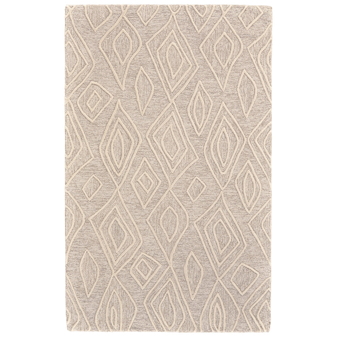 Cunningham Geometric Handmade Tufted Wool Ivory/Beige Area Rug George Oliver Rug Size: Rectangle 9'6" x 13'6"