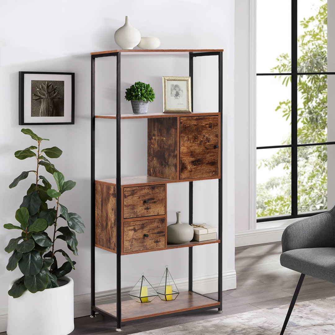 Mullica 31" W Steel Standard Bookcase 17 Stories