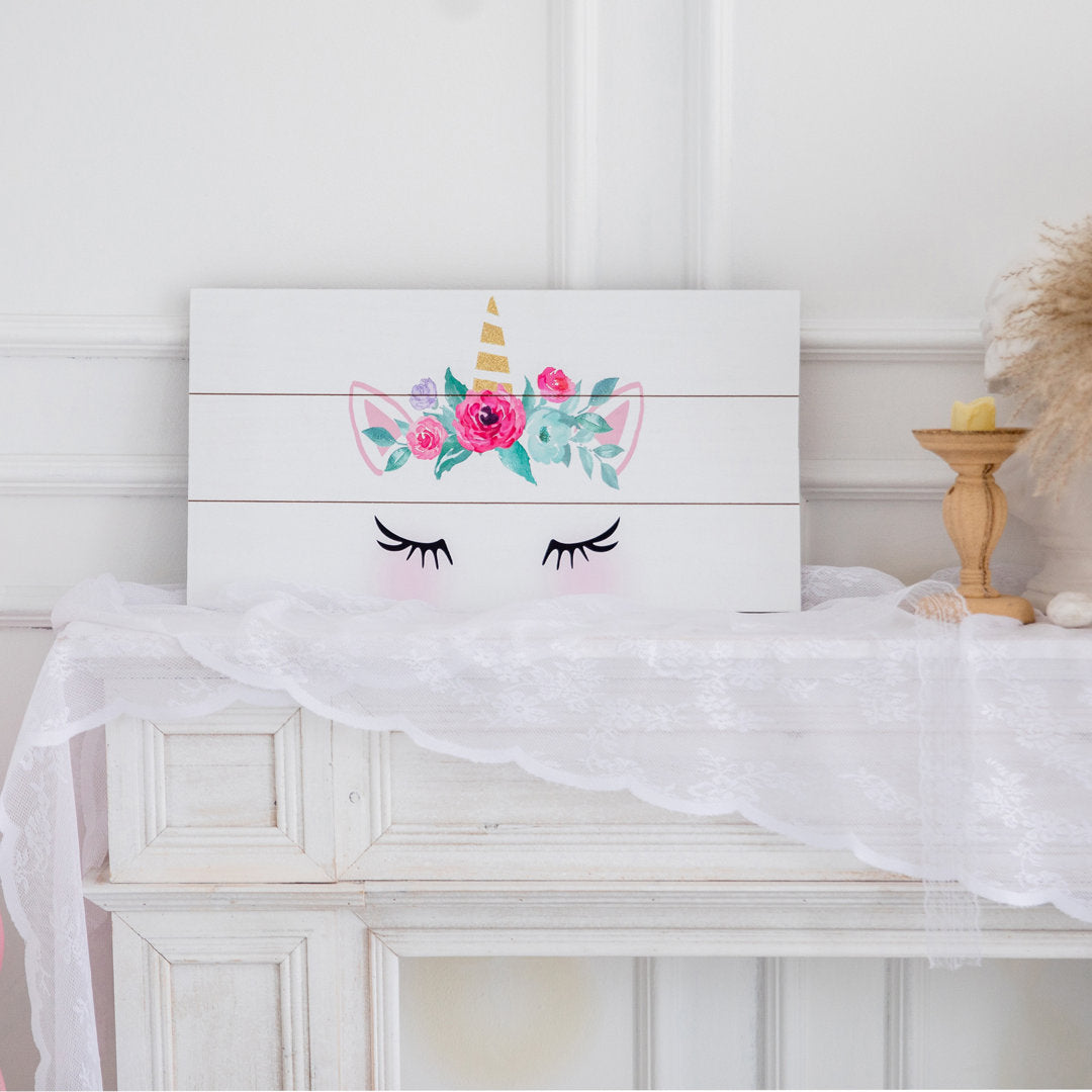 Delreal Unicorn Plank 3D Wall Décor Zoomie Kids