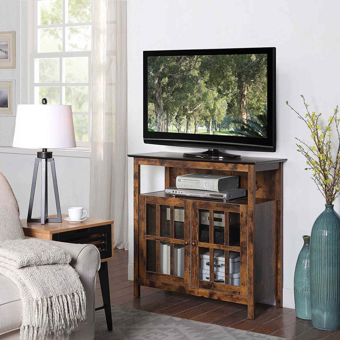 Bamard 40" TV Stand with Storage Cabinets Beachcrest Home™ Color: Barnwood