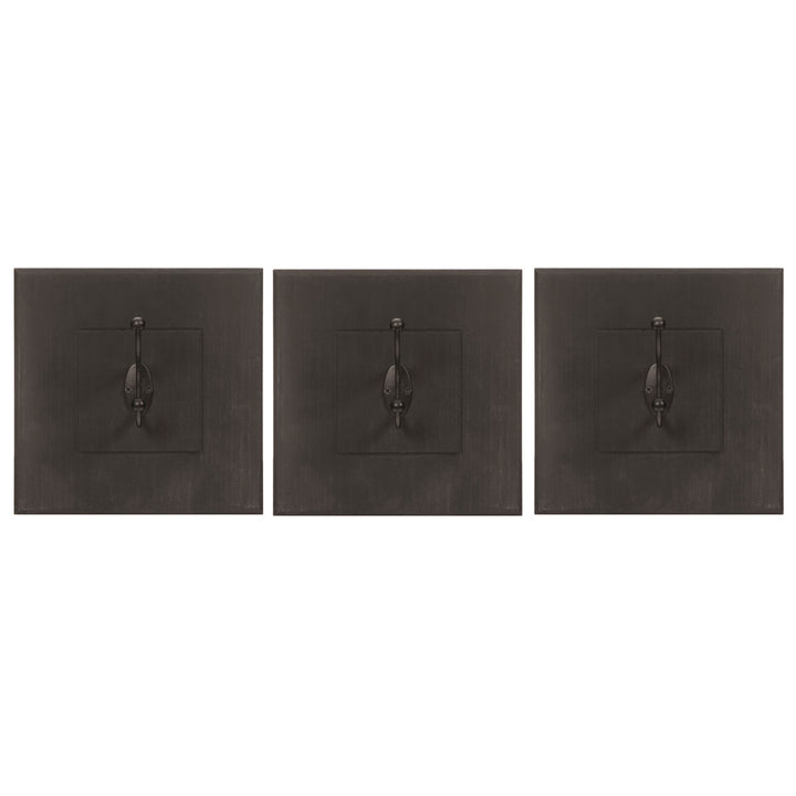 3 - Hook Wall Hook (Set of 3) Red Barrel Studio® Color: Distressed Black