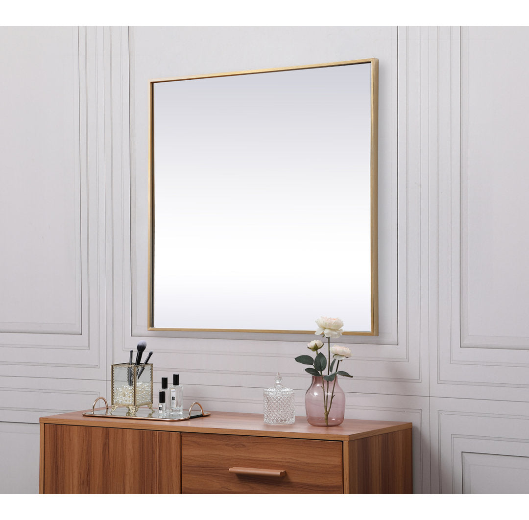 Valparaiso Accent Mirror Wade Logan® Size: 30"  x 30"  Finish: Brass