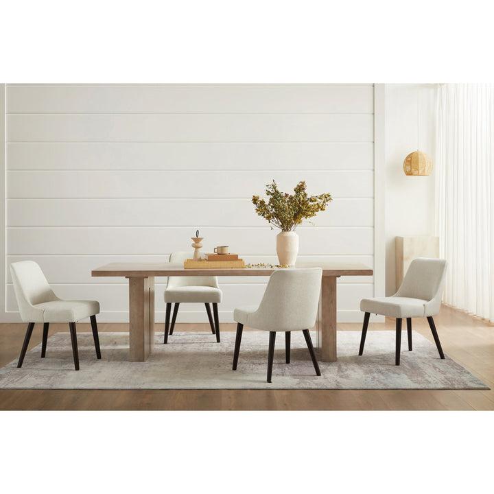 Brently Upholstered Dining Chair (Set of 2) Wade Logan® Upholstery Color: Cream