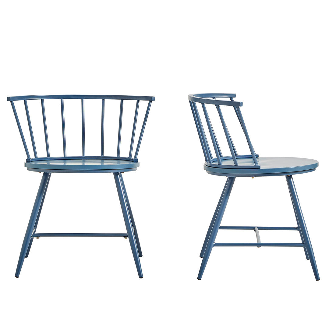 Johanna Metal Side Chair (Set of 2) Laurel Foundry Modern Farmhouse® Color: Bluesteel