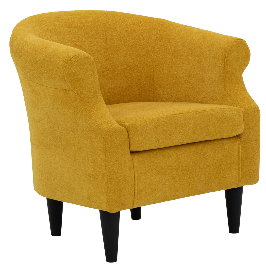 Adea Polyester Barrel Chair Lark Manor™ Fabric: Chloe Marigold