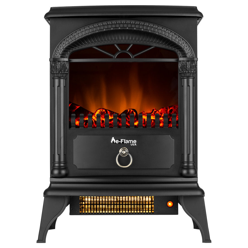 Hamilton Electric Stove e-Flame USA Finish: Matte Black