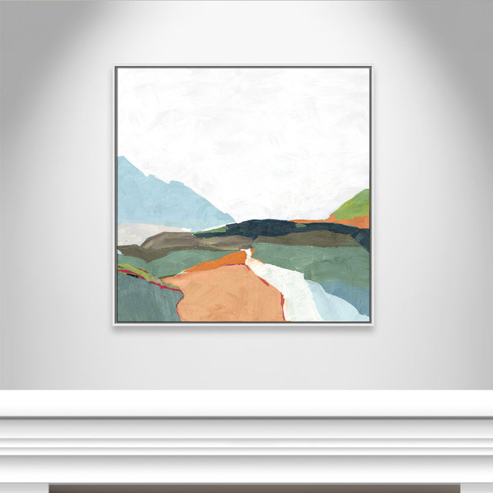 April Morning - Floater Frame Painting on Canvas Joss & Main Size: 37.5" H x 37.5" W x 2" D Format: White