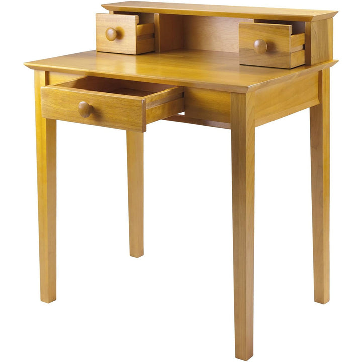 Hilderbrand Solid Wood Desk with Hutch Red Barrel Studio®