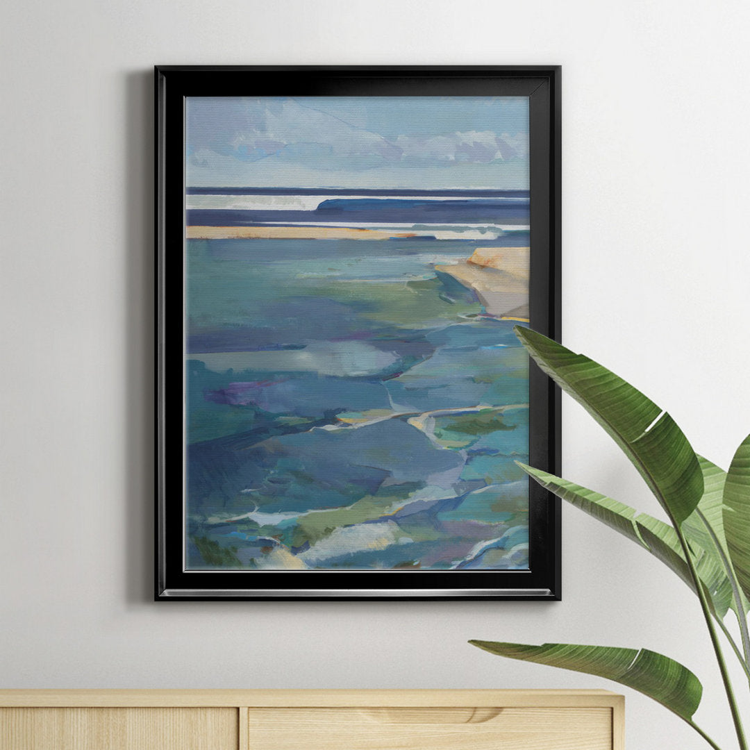 Breakwater - Picture Frame Print on Canvas Sand & Stable™ Size: 22.5" H x 30.5" W x 1.5" D Format: Black Framed Canvas