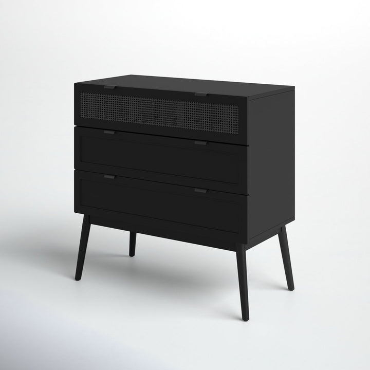 Keanu 3 Drawer 36" W Chest Sand & Stable™ Color: Black