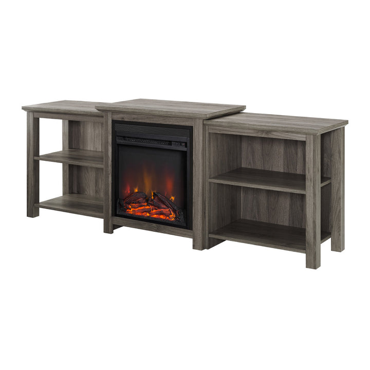 Woodbury 70" Media Console with Electric Fireplace Millwood Pines Color: Slate Gray
