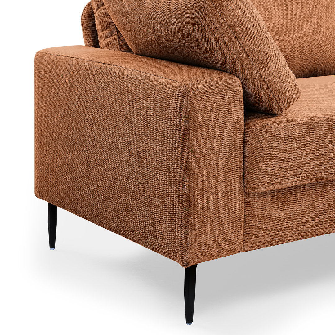 Jeses MINIMORE Modern Style Etta 84.3" Mid-Century Modern Design Sofa Corrigan Studio® Fabric: Rust Linen Blend
