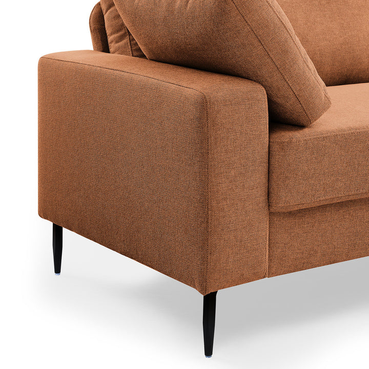 Jeses MINIMORE Modern Style Etta 84.3" Mid-Century Modern Design Sofa Corrigan Studio® Fabric: Rust Linen Blend