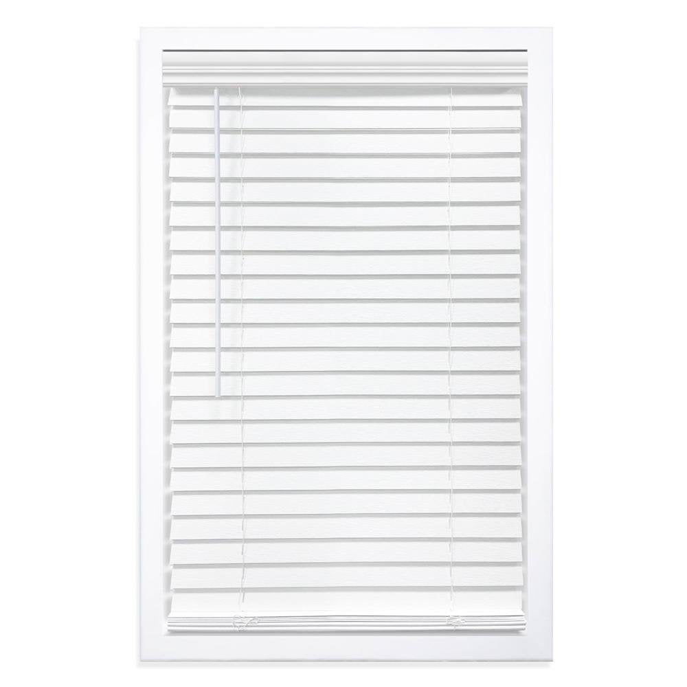 2 inch Room Darkening, Cordless Faux Wood Horizontal/Venetian Blind DEZFURNISHINGS Length & Width: 21.5"W x 64"L