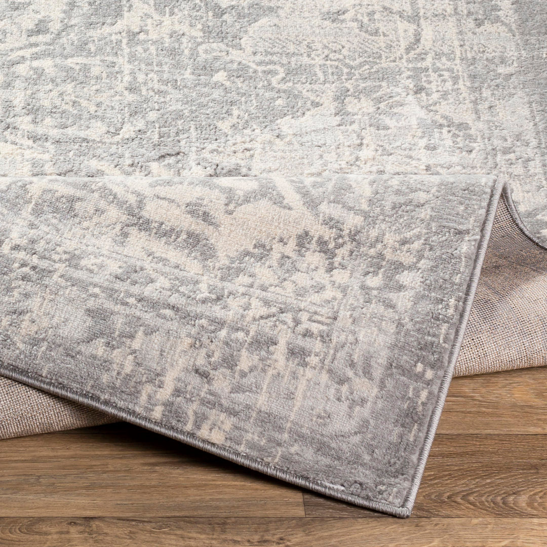 Hilyard Machine Oriental Gray Area Rug Laurel Foundry Modern Farmhouse® Rug Size: Round 7'10"
