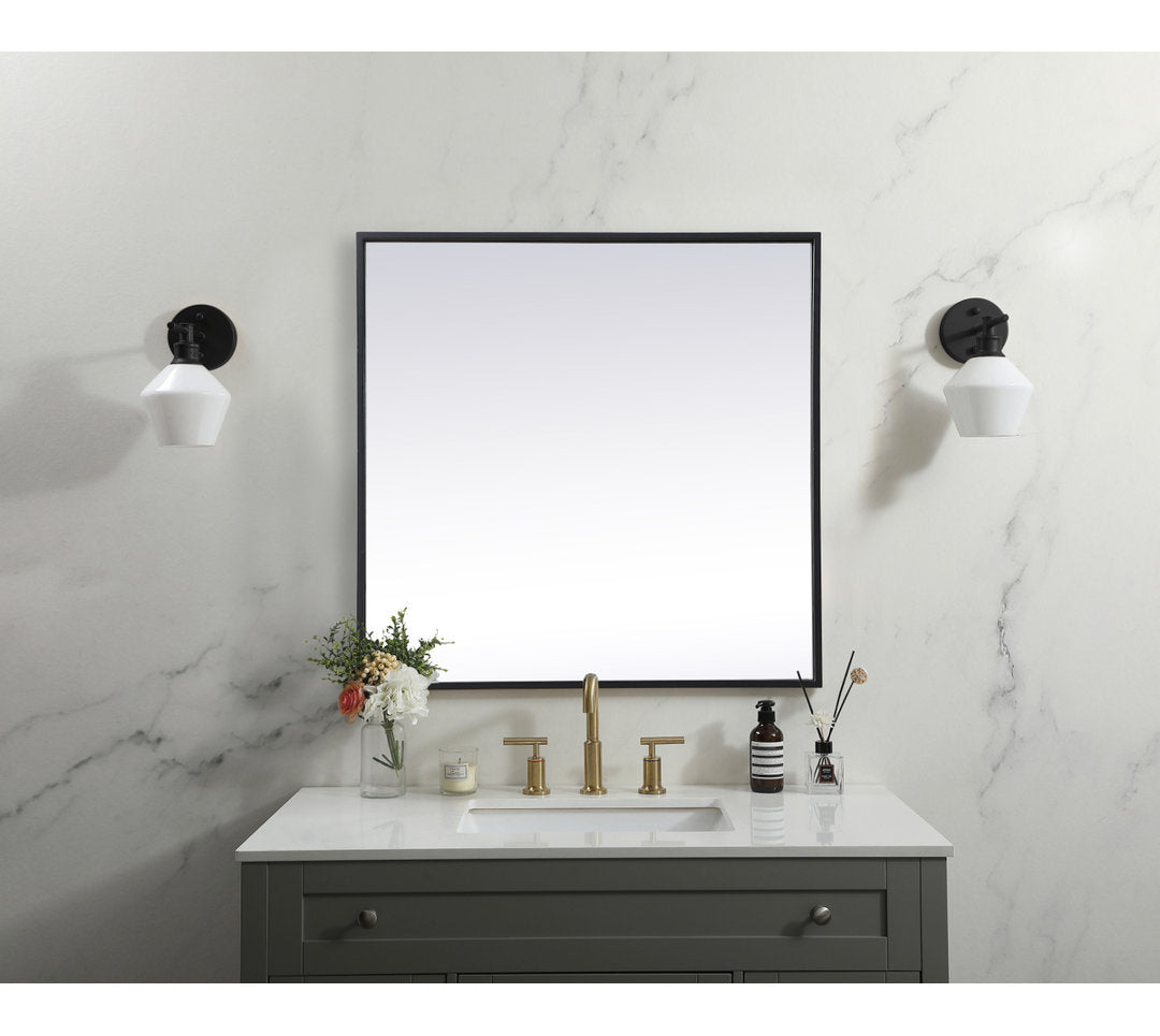 Valparaiso Accent Mirror Wade Logan® Size: 24"  x 24"  Finish: Black