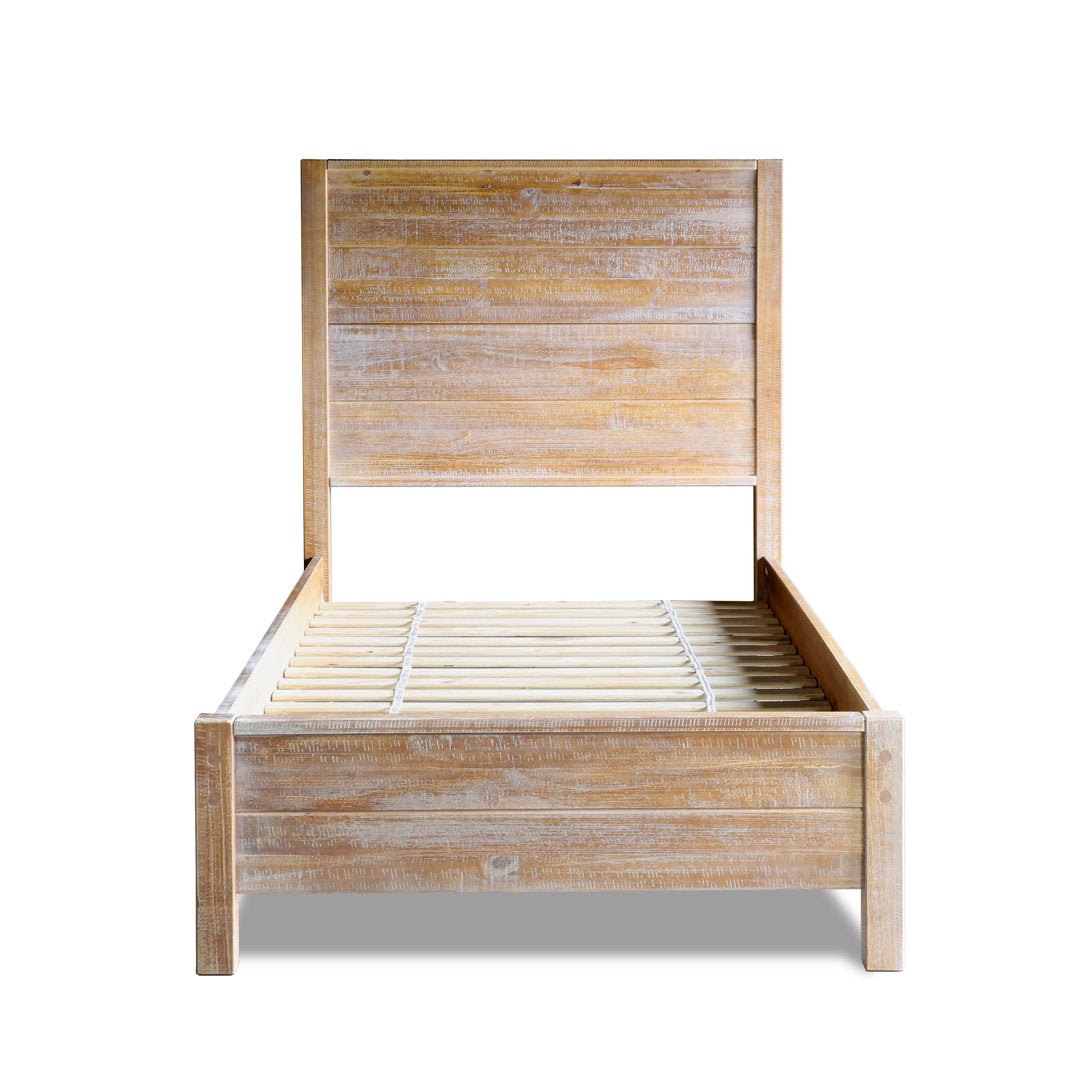 Montauk Solid Wood Bed Grain Wood Furniture Color: Driftwood Size: Twin