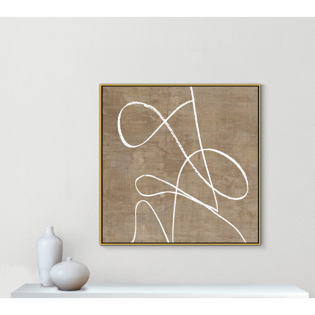 Swooping Lines - Floater Frame Painting on Canvas Joss & Main Size: 46.5" H x 46.5" W x 2" D Format: Gold