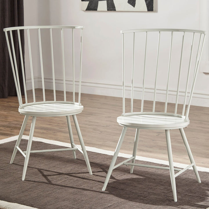 Kennamer Metal Slat Back Side Chair (Set of 2) Laurel Foundry Modern Farmhouse® Color: Silver Birch