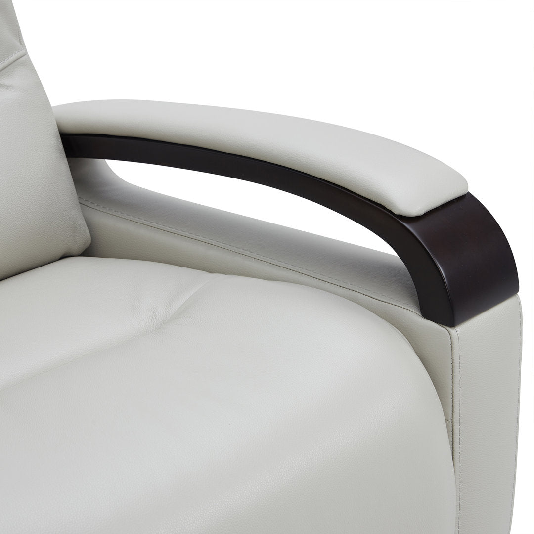 Elvina Genuine Leather Swivel Power Recliner Latitude Run® Upholstery Color: Light Gray