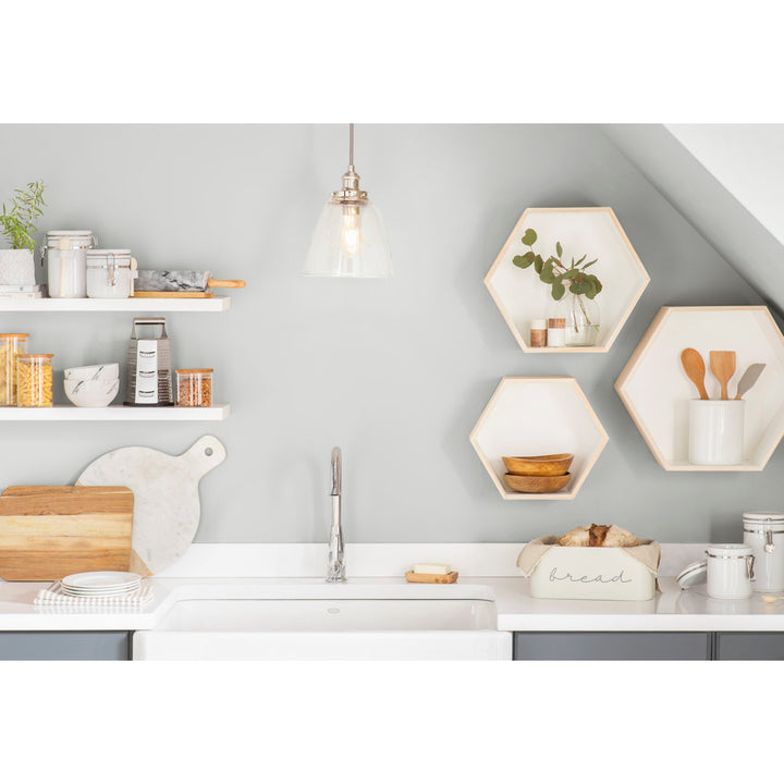 Bellapais Floating Shelf Winston Porter Size: 1.25" H x 47.24" W x 7.75" D Finish: Black