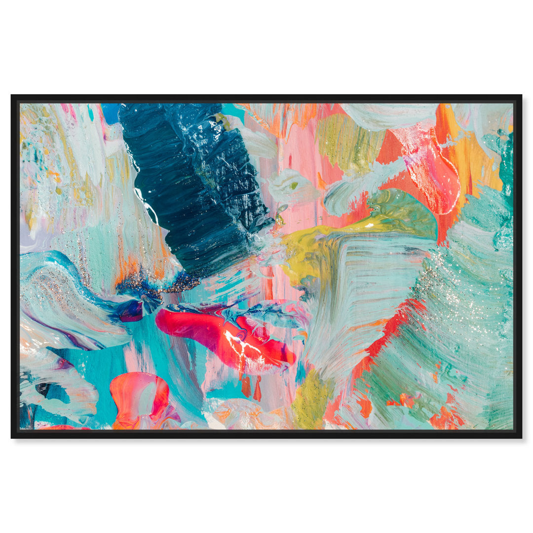Abstract That Love Feeling - Graphic Art on Canvas Oliver Gal Prints Size: 20" H x 30" W Format: Black Framed Canvas