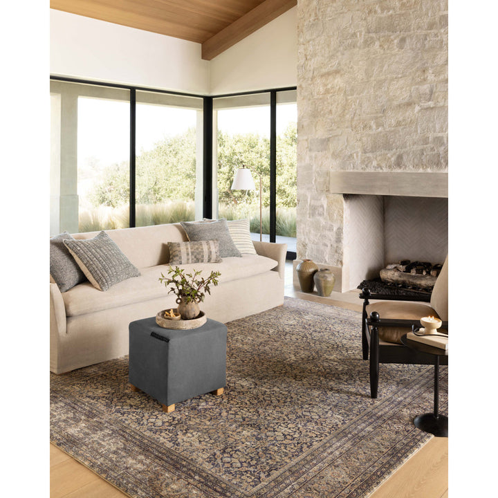 Amber Lewis x Loloi Morgan Denim/Multi Rug Amber Lewis x Loloi Rug Size: Rectangle 5' x 7'