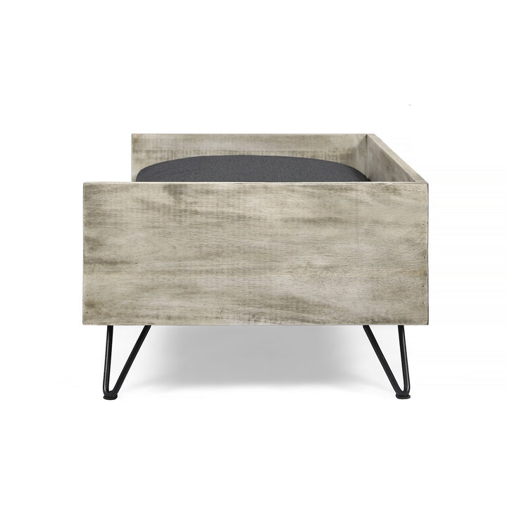 Kaylor Mid Century Modern Dog Sofa Tucker Murphy Pet™ Color: Light Gray/Black/Gray