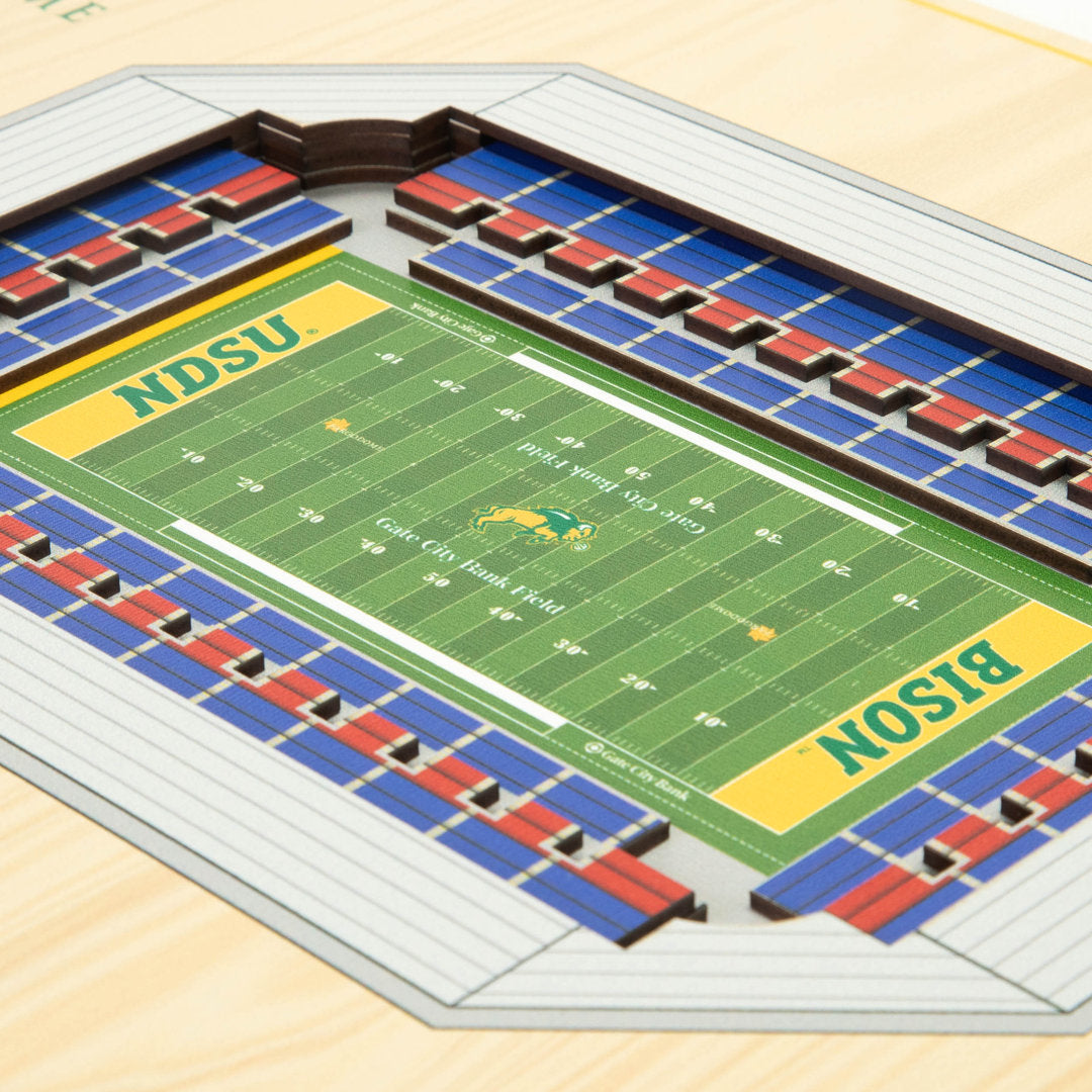 NCAA 5-Layer StadiumViews 3D Wall Art YouTheFan NCAA Team: North Dakota State University