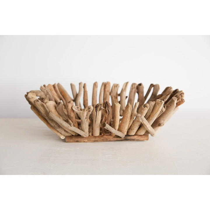 Bucareli Driftwood Oval Decorative Bowl in Brown Beachcrest Home™
