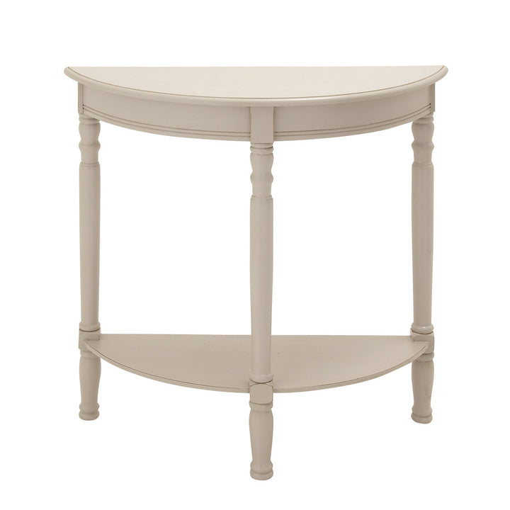 Mcbroom Wood Half Moon 1 Shelf Console Table Ophelia & Co. Color: Light Gray