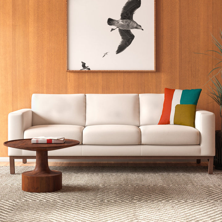 Clayton 84'' Upholstered Sofa Joss & Main Fabric: Venga Cream Performance Cross Weave