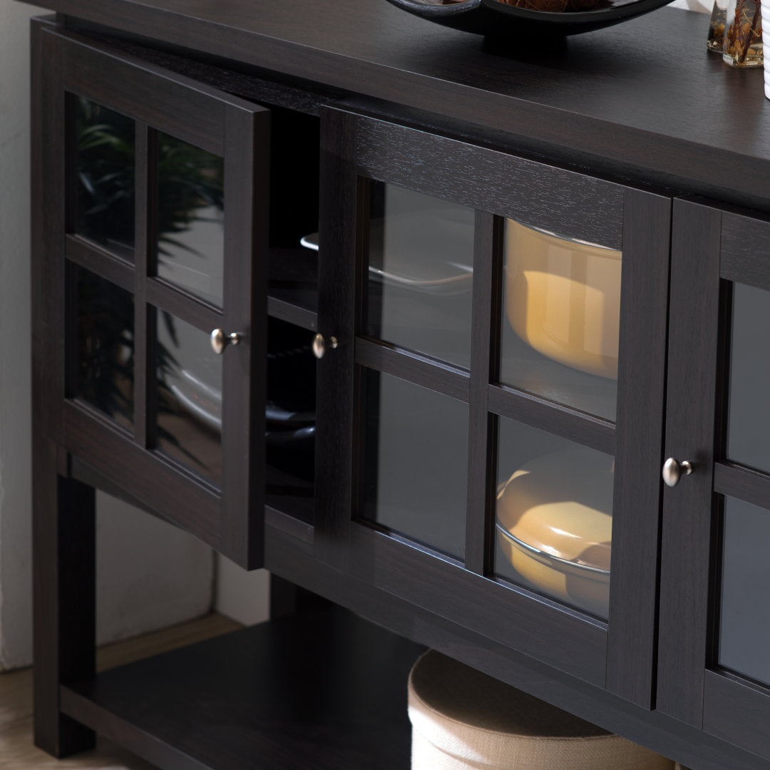 Tyndalls Park Turcotte 59" Wide Buffet Table Laurel Foundry Modern Farmhouse® Color: Black