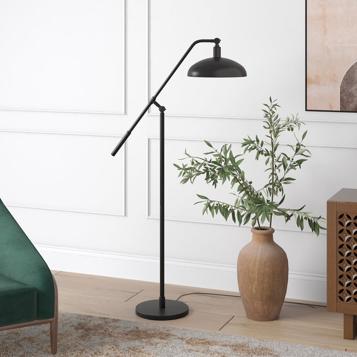 Devon 62" Task/Reading Floor Lamp Ivy Bronx Base Finish: Blackened Bronze