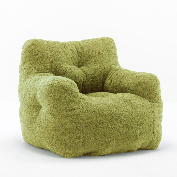 Medium Bean Bag Chair Viv + Rae™ Body Fabric: Lawn Green Faux Fur