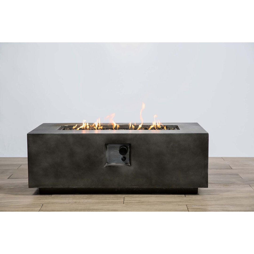 Hasibe Concrete Outdoor Fire Pit Table Latitude Run® Size: 16" H x 42" W x 20" D Finish: Gray