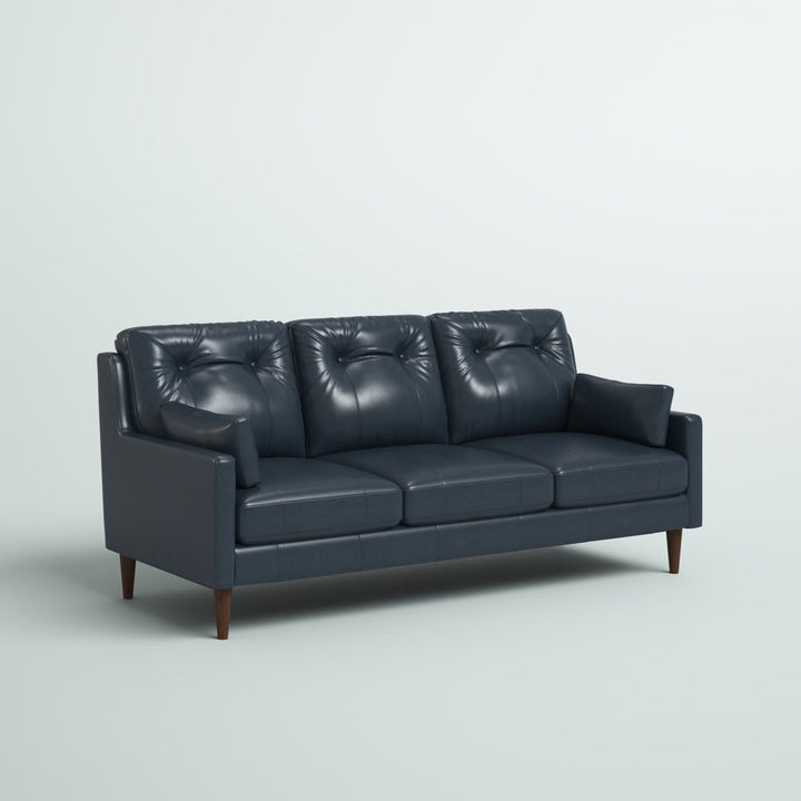 Antone 81" Square Arm Sofa Mercury Row® Fabric: Navy