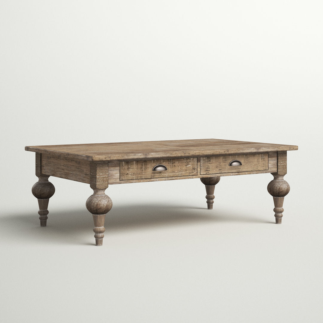 Clintwood Solid Wood 4 Legs Coffee Table Three Posts™