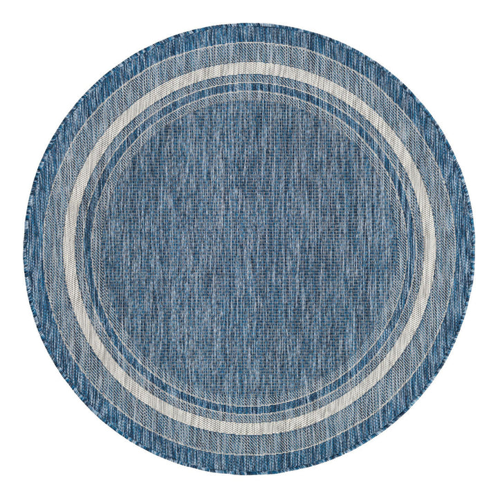 Swanee Blue Indoor / Outdoor Area Rug Arlmont & Co. Rug Size: Round 5'