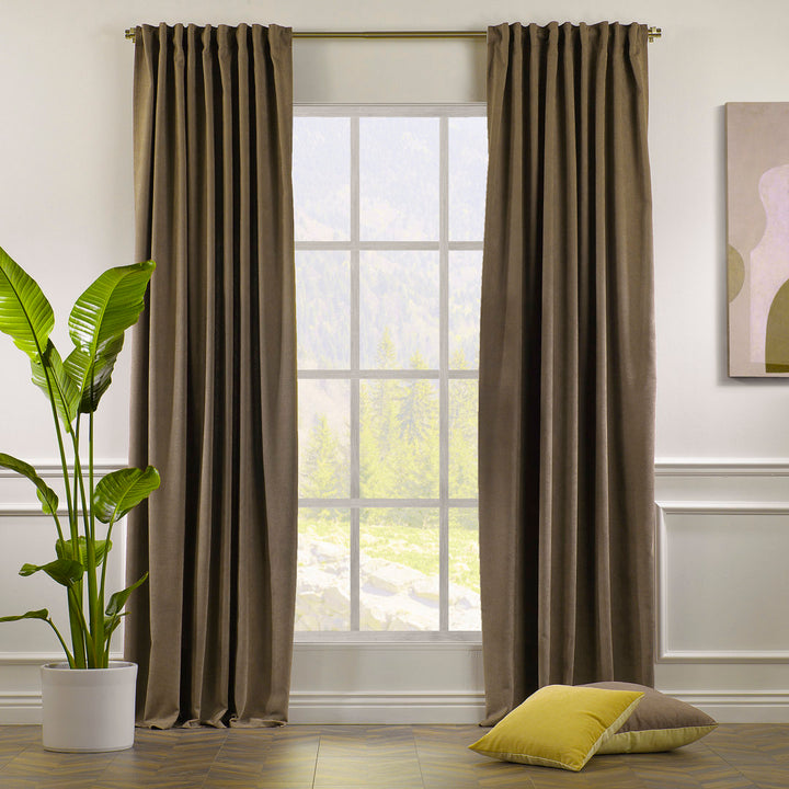 Extra wide x Extra Long Custom Made Decorative Single Panel Lilijan Home & Curtain Curtain Color: Dark Green Size per Panel: 100" W x 144" L