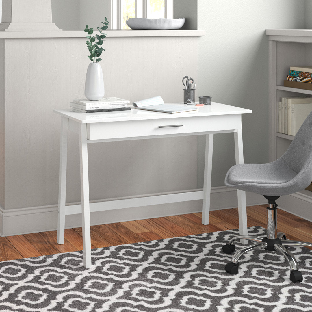 Haywa Desk Andover Mills™ Color: True White