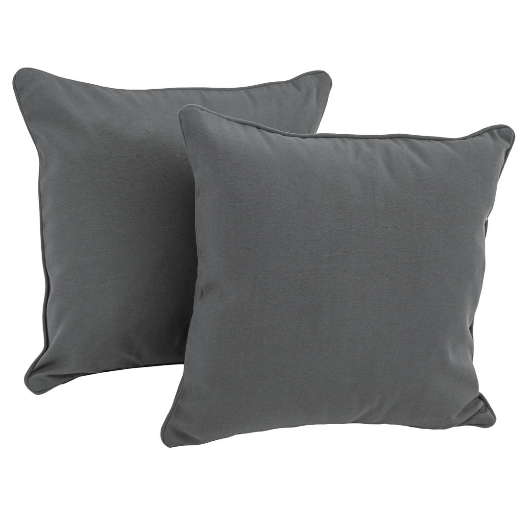 Square Pillow Cover & Insert (Set of 2) Blazing Needles Color: Gray