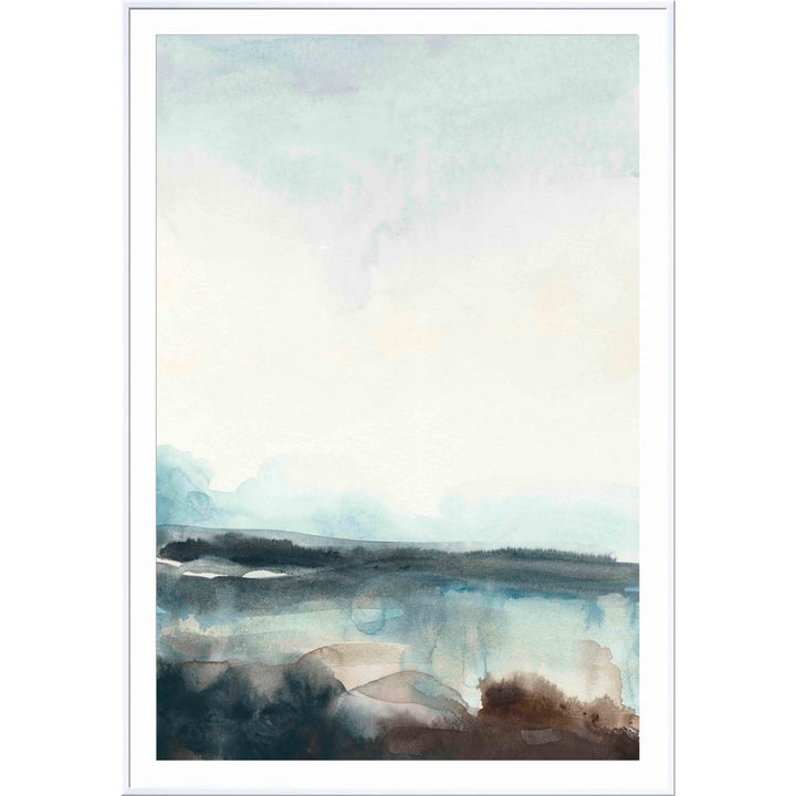 Horizon Flow I by June Erica Vess - Picture Frame Painting Wade Logan® Frame Color: Espresso Size: 24"H x 36"W