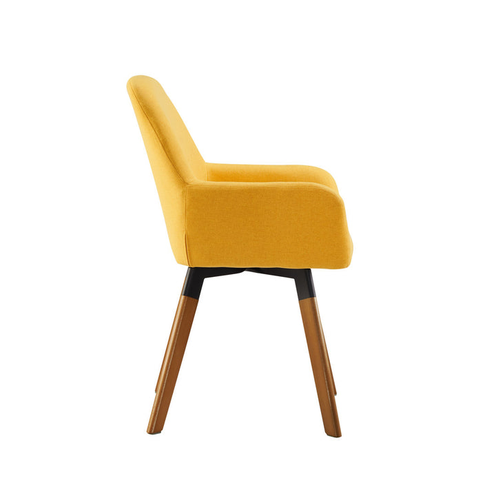 Rayshawn 22.83" W Linen Swivel dining chairs (Set of 2) Wade Logan® Upholstery Color: Yellow Linen