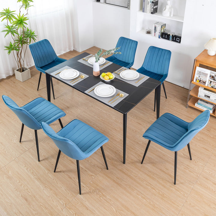 Birkland Dining Chair (Set of 6) Everly Quinn Upholstery Color: Blue