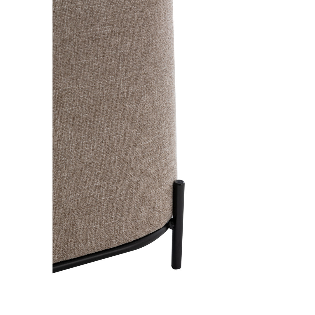 Ohman 16.5'' Wide Square Cube Ottoman Mercury Row® Leg Color: Black Body Fabric: Light Brown Basketweave