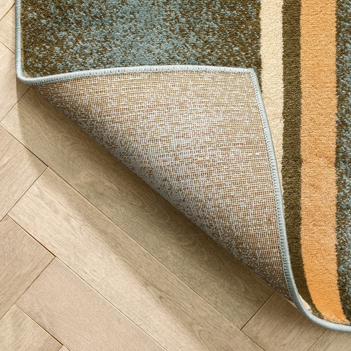 Abbie Arcs & Shapes Light Blue Modern Rug Winston Porter Rug Size: Runner 2'7" x 9'6"