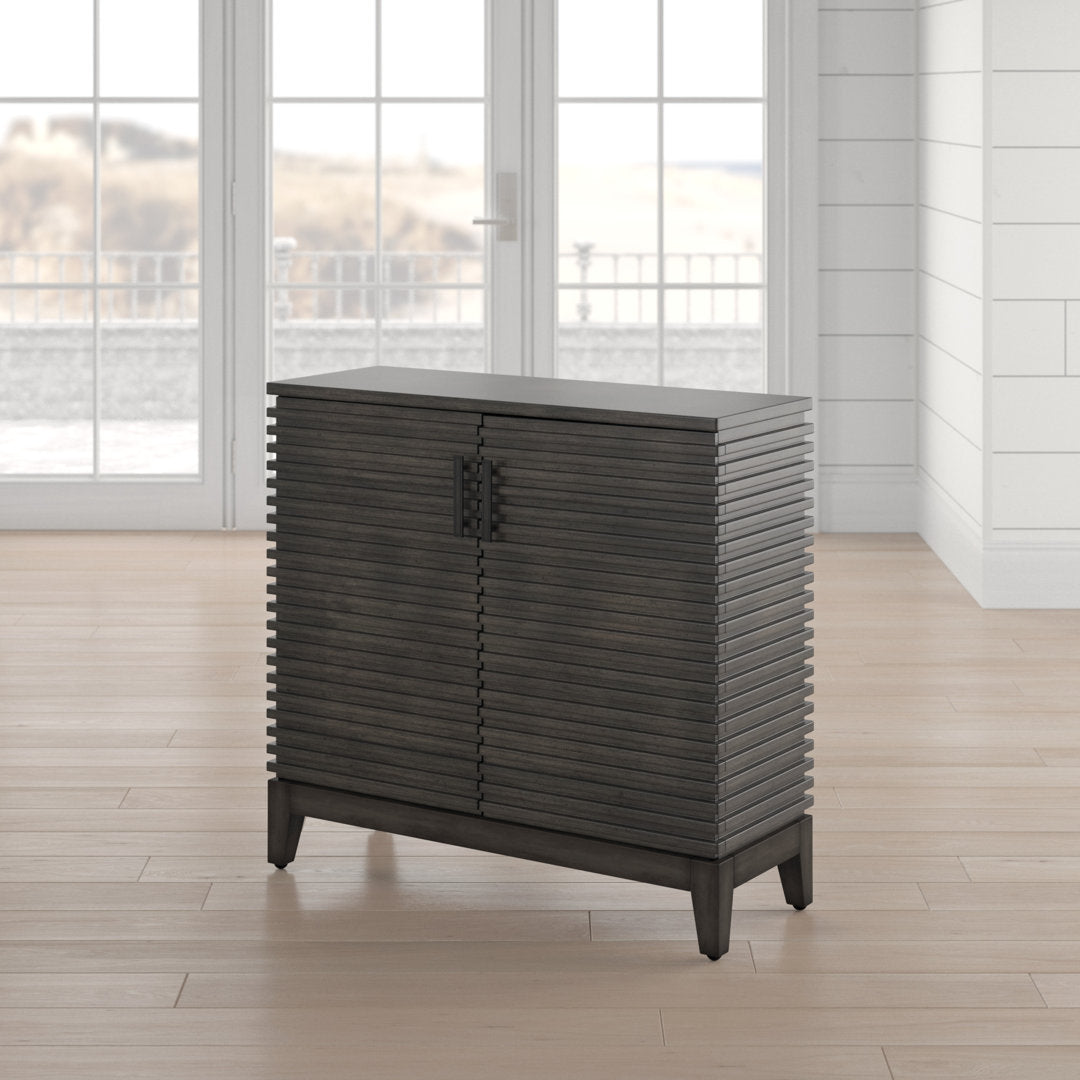 Cale Rustic 2-Door Accent Cabinet Beachcrest Home™ Color: Gray