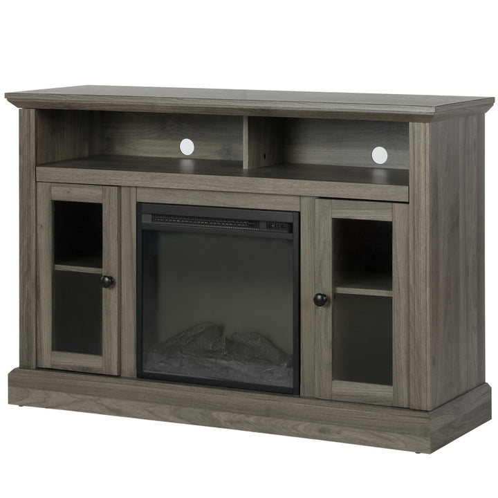 Tucci TV Stand for TVs up to 50" with Electric Fireplace Included Darby Home Co Color: Rustic Gray